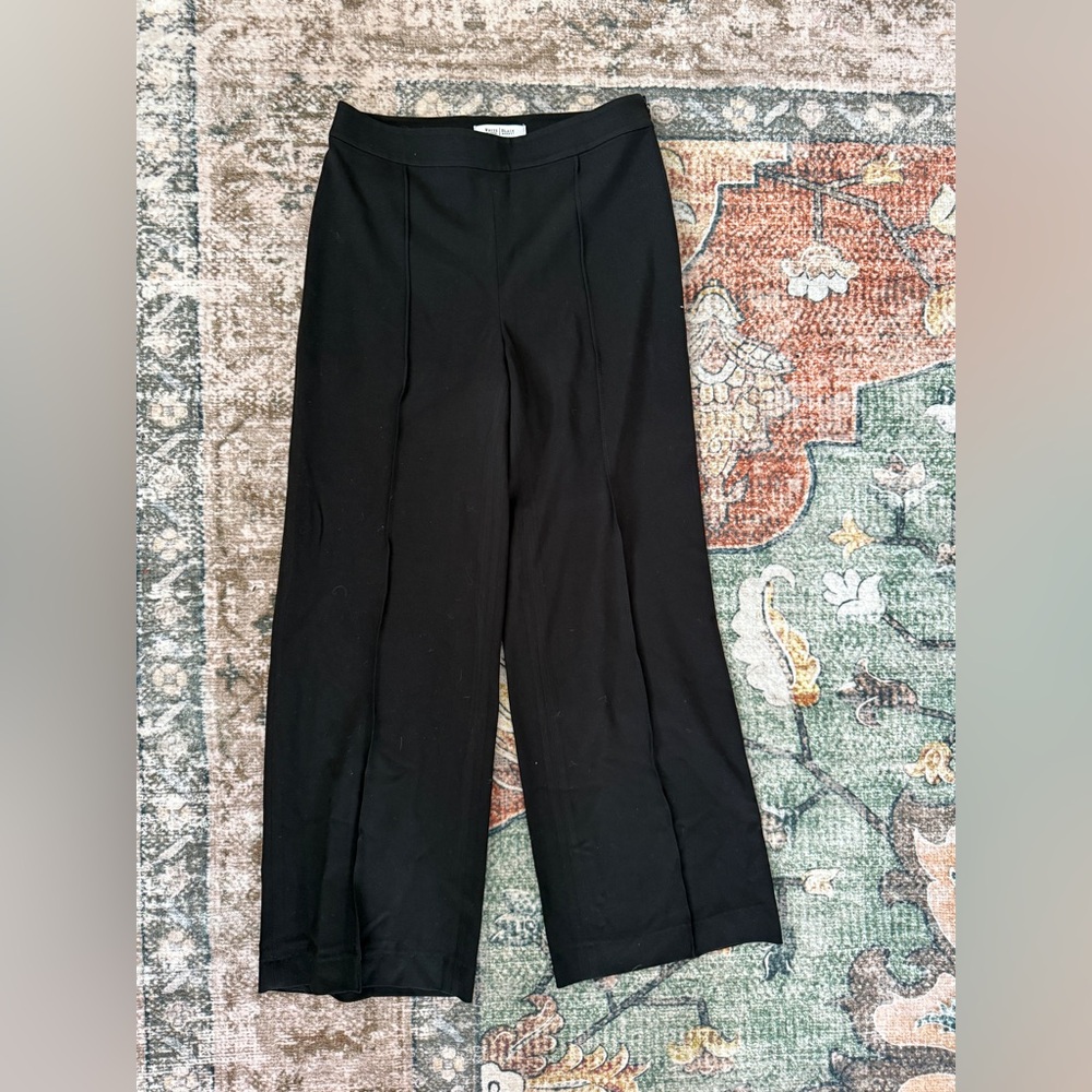 White House Black Market Black Wide Leg Pants Size 4 Work Trousers